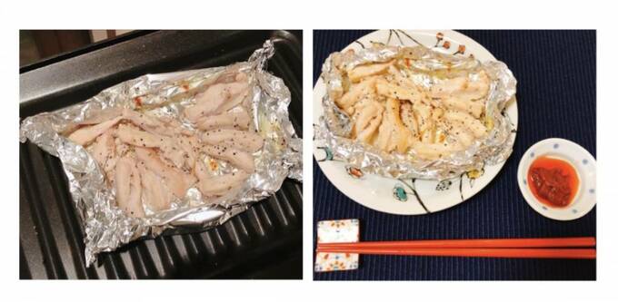 アルミホイルをつかった料理