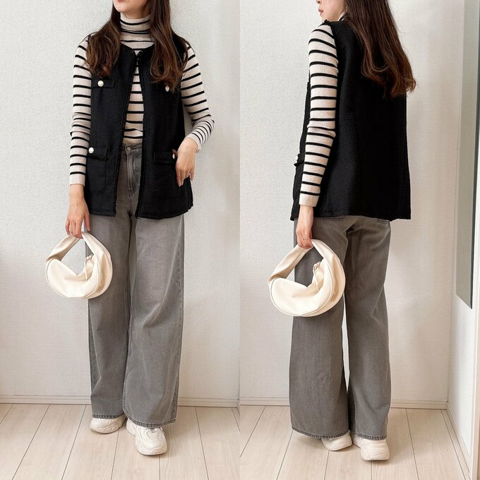 ジレとジーンズ