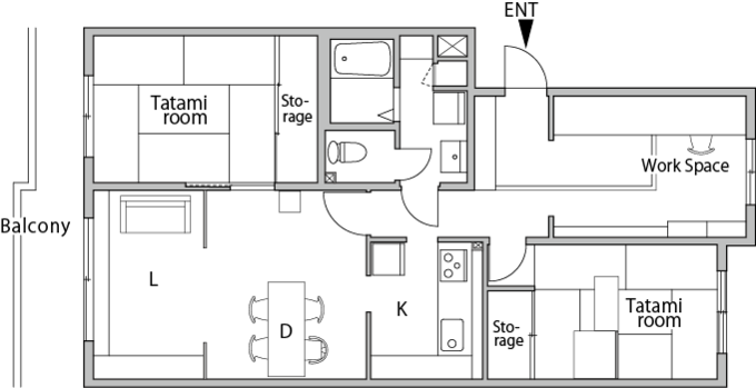 リノベーション後の間取図