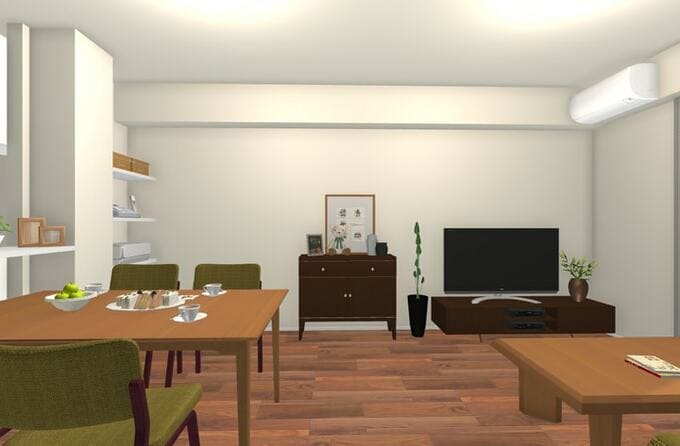 LDに絵や観葉植物などのインテリアをプラス