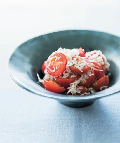 ミニトマトとシラスのあえ物