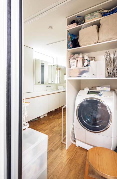 洗濯機がある家事室