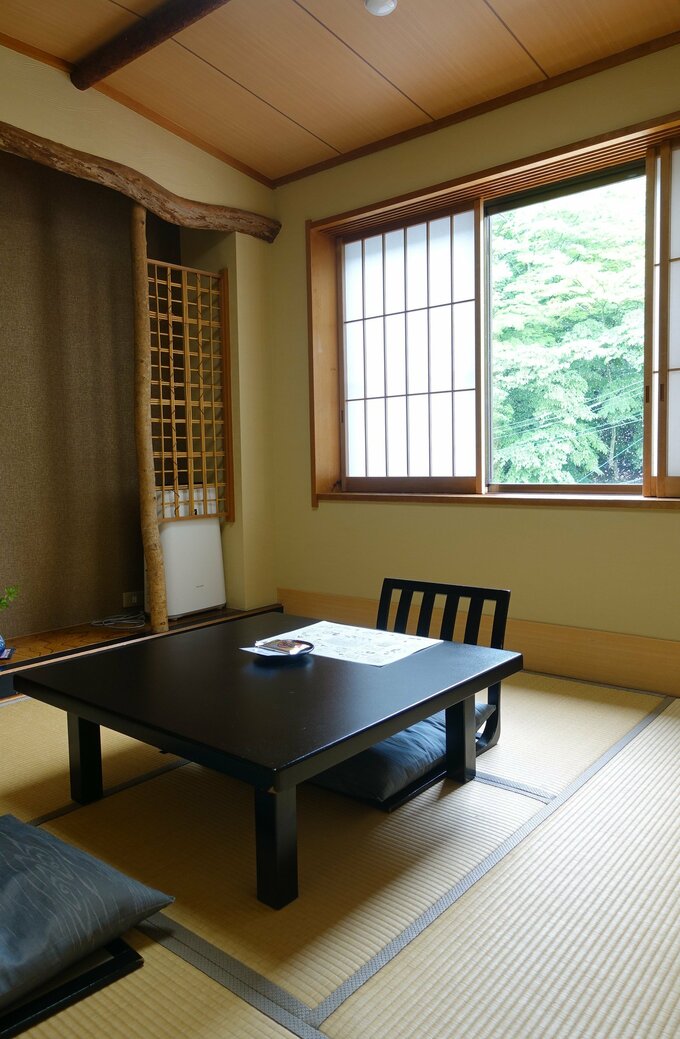 畳の部屋でゴロゴロ。水回りも新しく、気持ちのいい部屋でした。