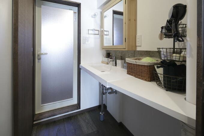 シンプルな洗面台