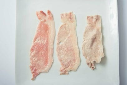 やわらか～い豚しゃぶをゆでるのは、ゆでるお湯の温度がポイントでした