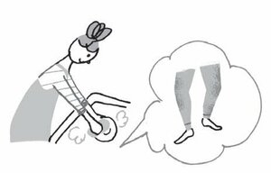 シンクに対し足先をT字に開いて洗う