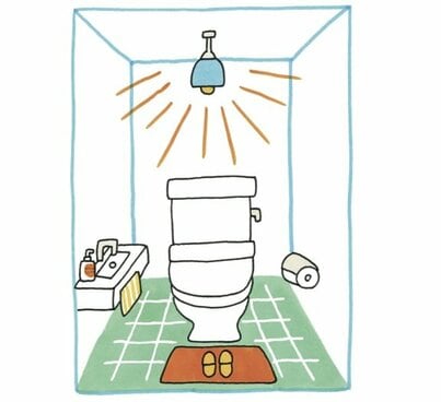 トイレは寒さを感じないよう明るくする