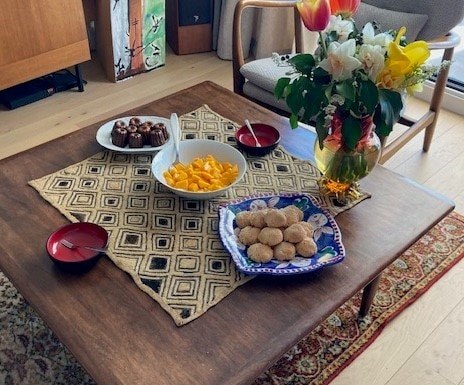 リビングでデザート