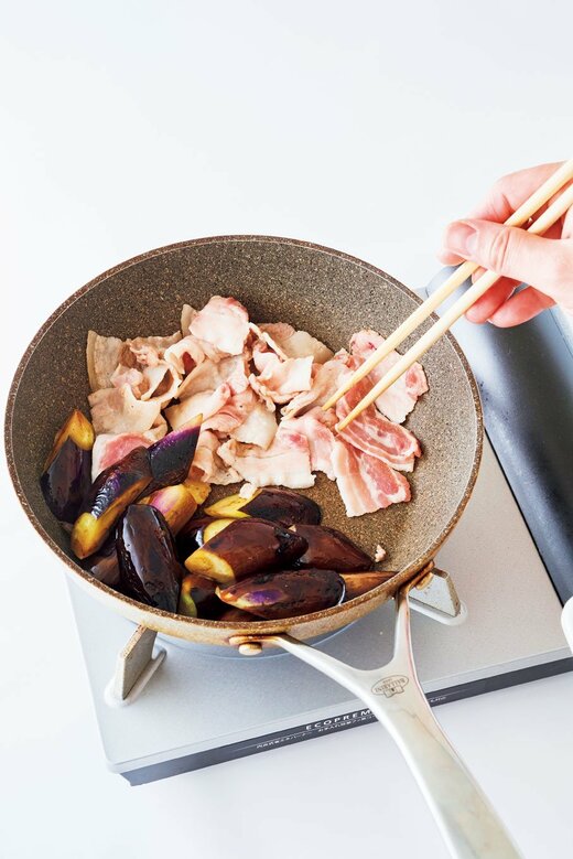 夏野菜のナスでかさ増し