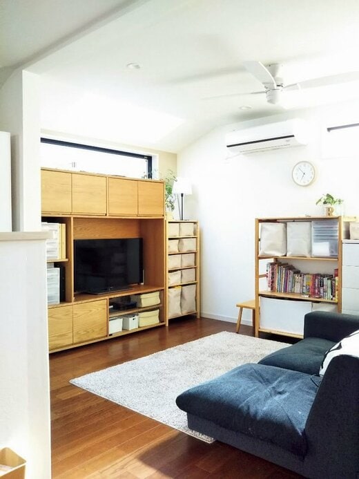 木目調のリビング