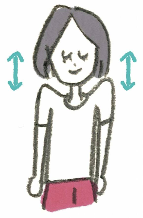 肩のストレッチのイラスト