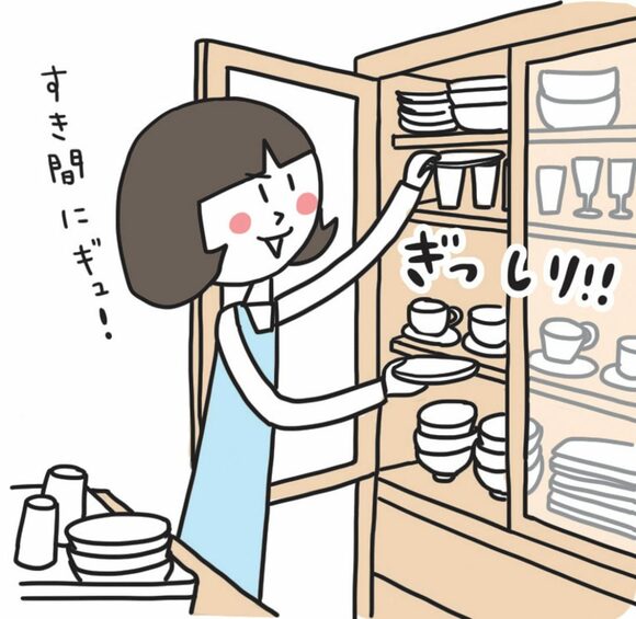 食器を棚にしまいたくて四苦八苦