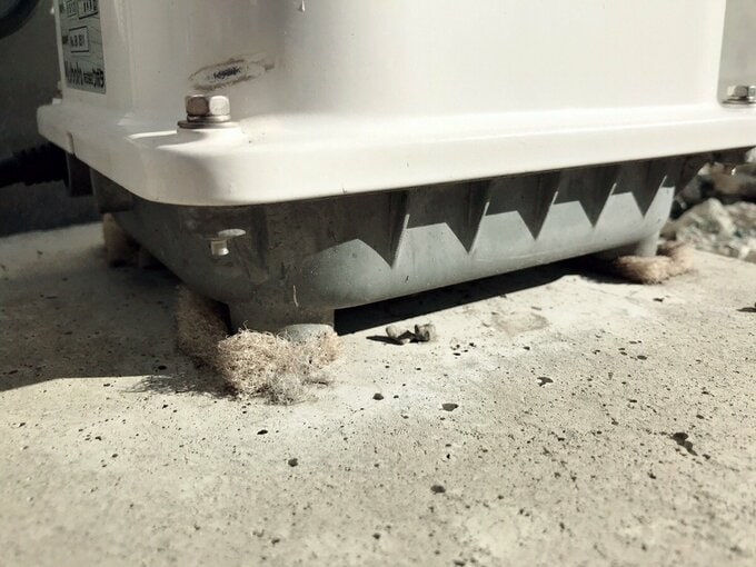 浄化槽ブロアーの防音クッション