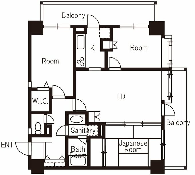 リノベーション前の間取り図