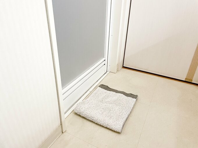 足ふきマットとして使っているフェイスタオル