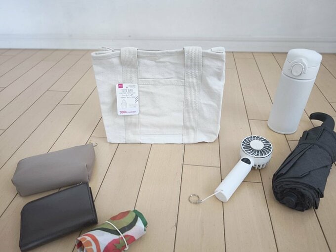ダイソーの「仕切りトートバッグ」(330円)
