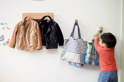 リビングやゲタ箱などの散らかりは、マスキングテープと場所決めで手軽に解決！