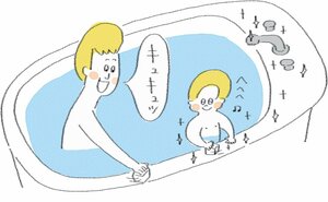 メラミンスポンジを常備し、浴槽につかりながら掃除