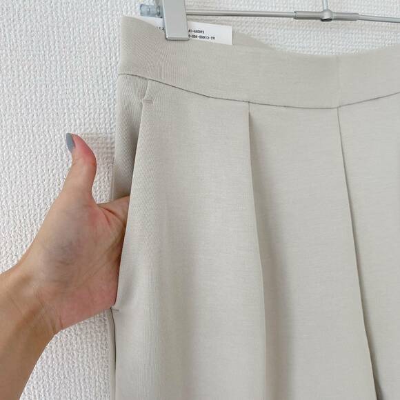 ストレッチダブルフェイスイージーテーパードパンツポケット