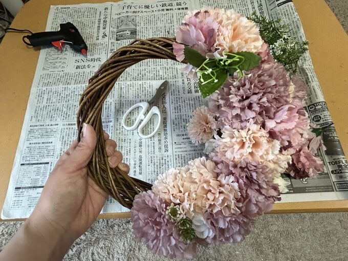 造花のリース