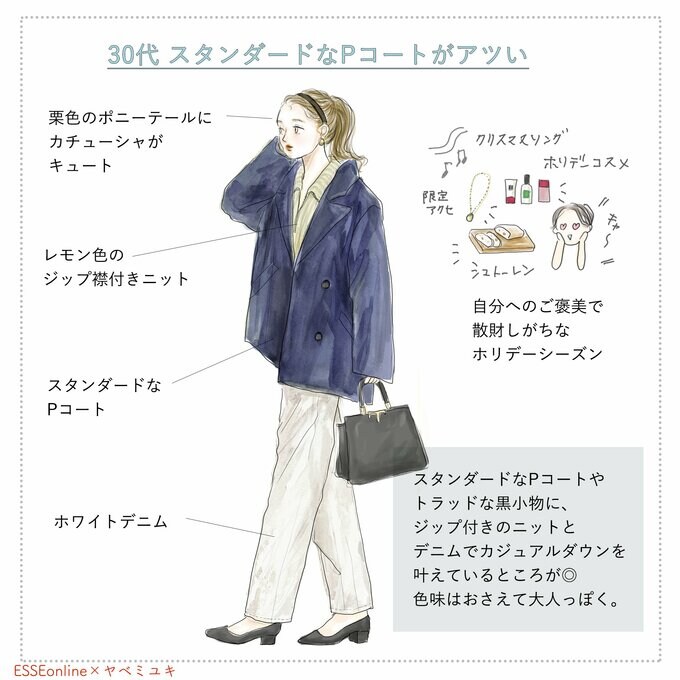 30代はスタンダードな「Pコート」がアツい！