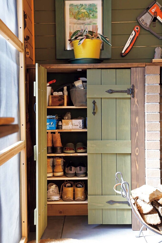 夫がDIYしたゲタ箱