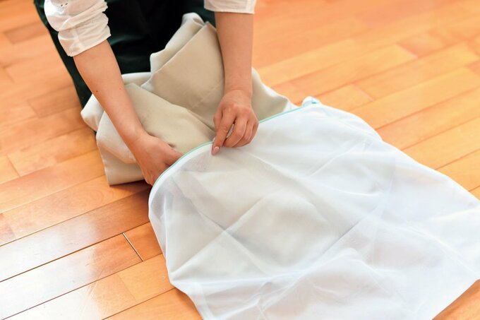 カーテン洗濯ネットに