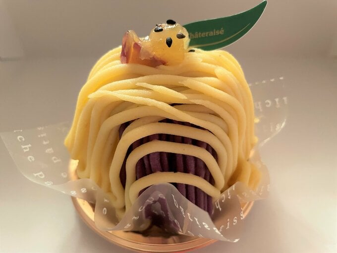 金時芋と紫芋のモンブラン