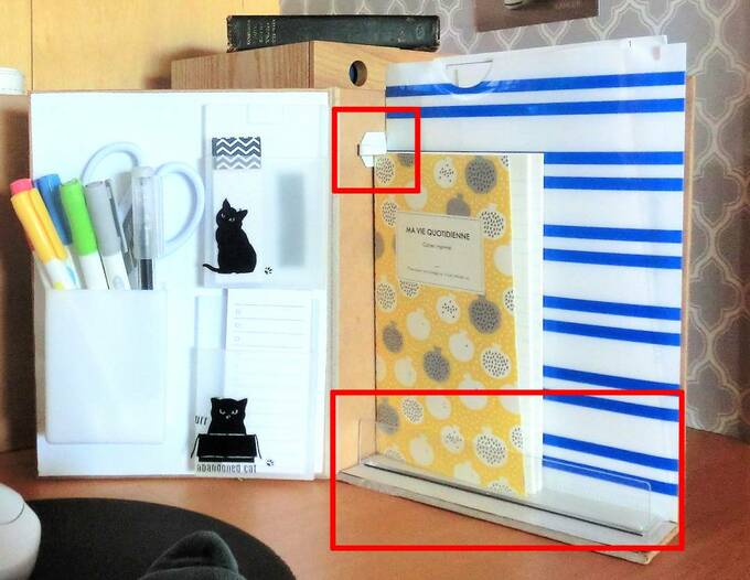 フックと仕切りスタンドでアレンジ