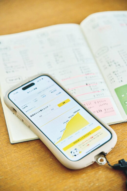 ポイ活アプリを使用しているスマートフォン