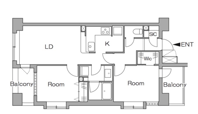 リノベーション前の間取り図