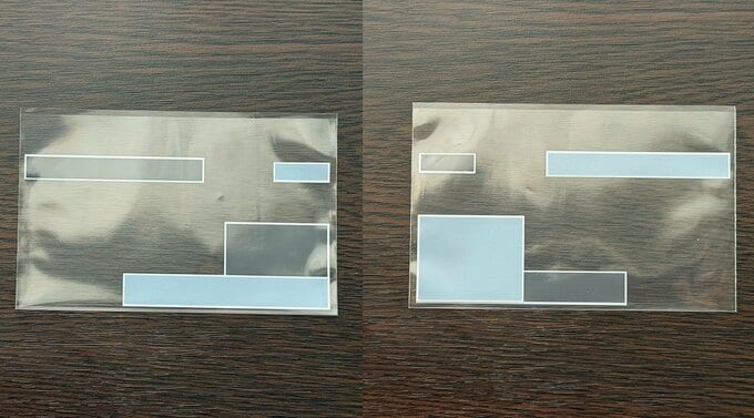 左：表面、右：裏面