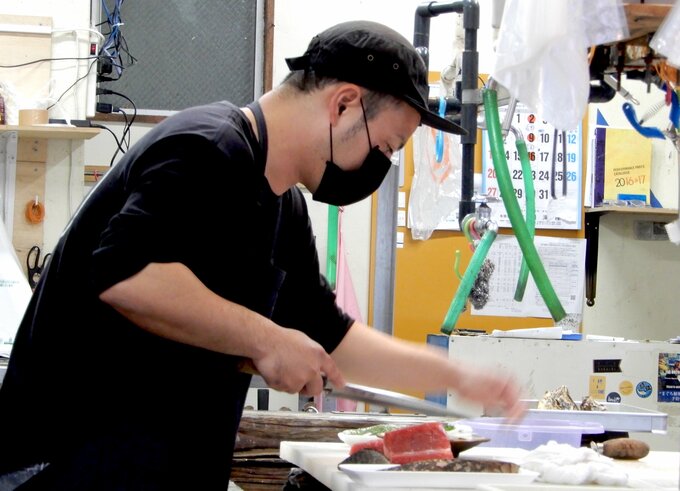 さばいているところ