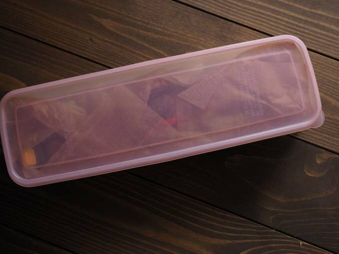 パスタ用保存容器を弁当箱代わりに