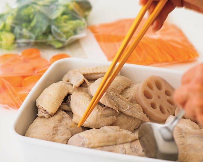 お肉とレンコン箸