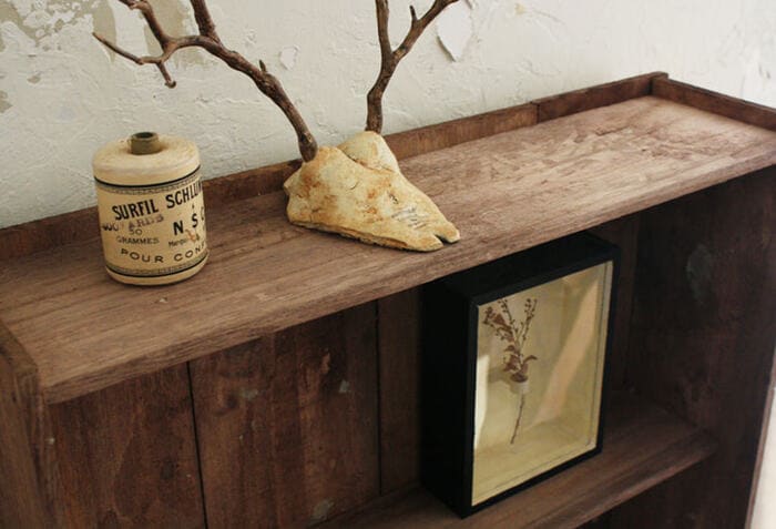 手作り　飾り棚　古道具風 無垢材で造る家具 アンティーク風 ラック 商品棚 - ANTIQUE-U'S