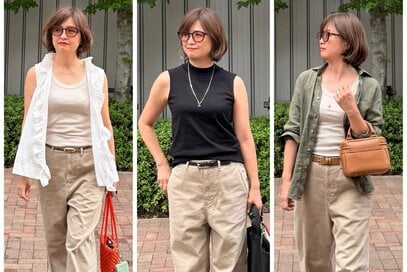 50代、残暑は「3種のボトムス」があればいい。ユニクロも高見え、着まわしコーデ9