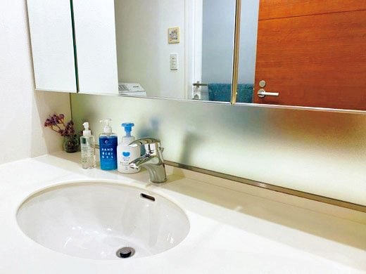 整理された洗面所