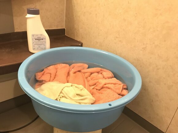 酸素系漂白剤につけ込んで除菌