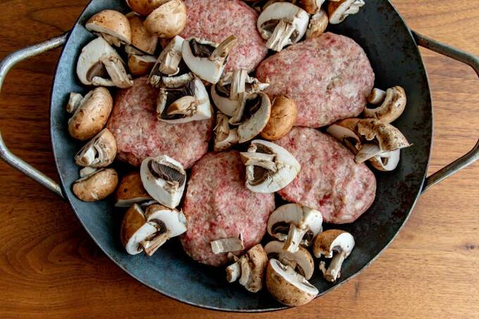 フライパンで調理した料理