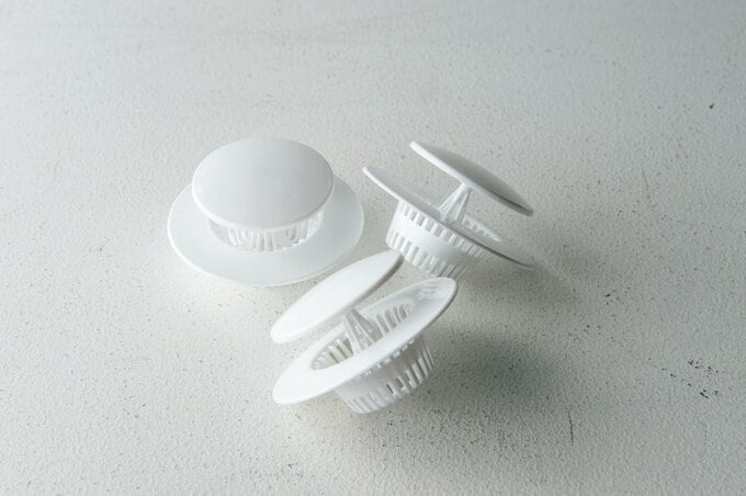 洗面台髪の毛キャッチ3つ