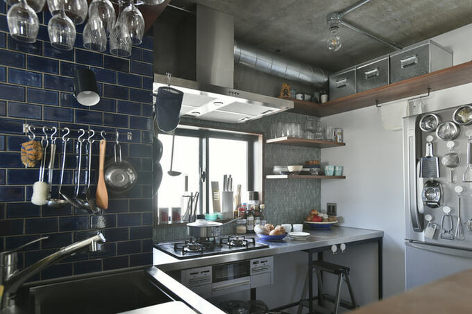 既存の設備を活用したキッチン