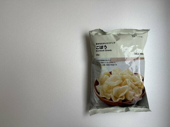 ゴボウ本来の味をたのしめるスナック