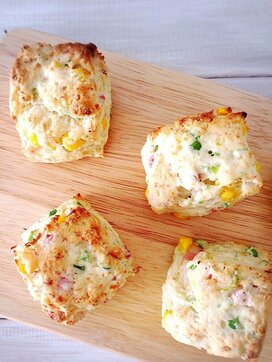 サクサク食感が楽しい！朝食に「おかずスコーン」はいかがですか？