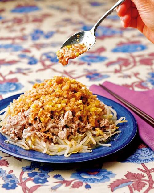 豚しゃぶの香味ソースがけ