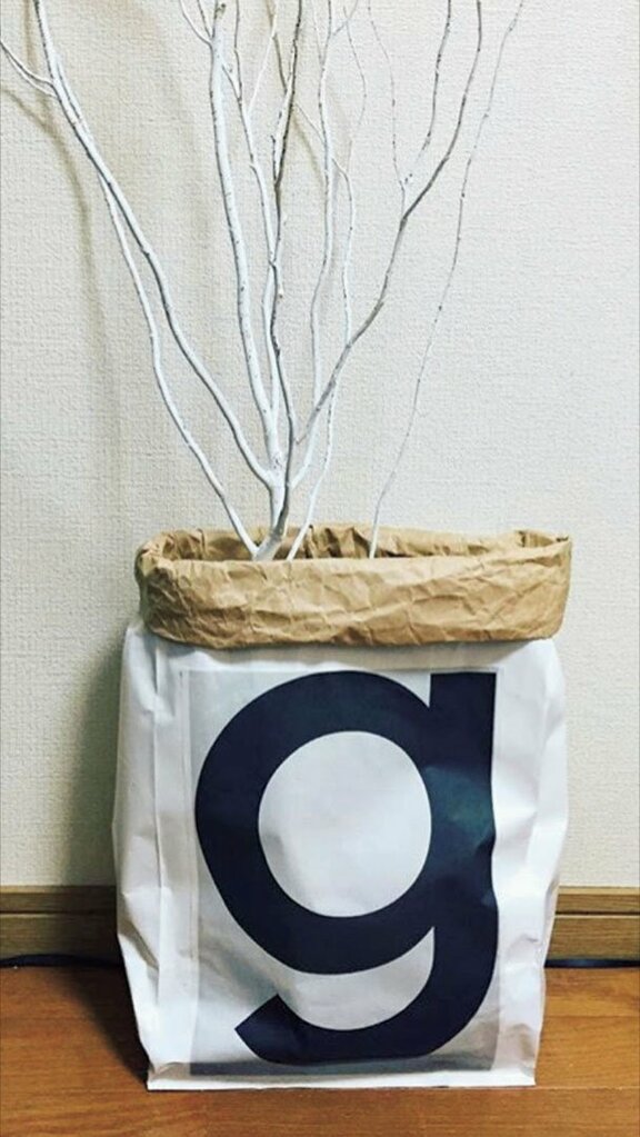 米袋を鉢カバーに