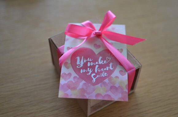 5.最後に引き出しに入れて、リボンを巻いてでき上がり!