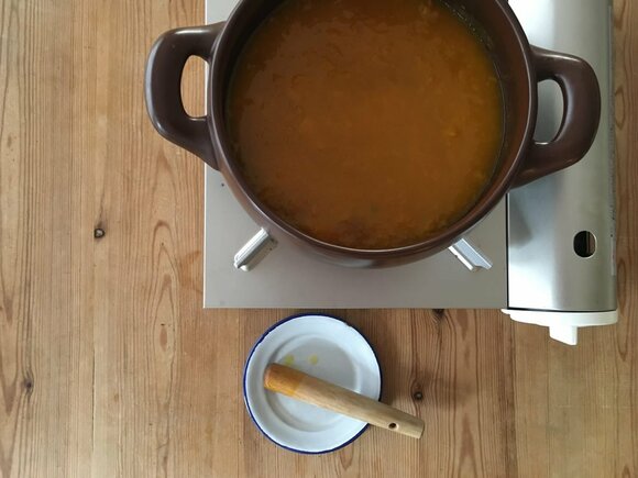 弱火でじっくり