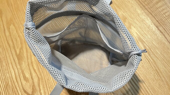 無印良品　メッシュ巾着　ポケット