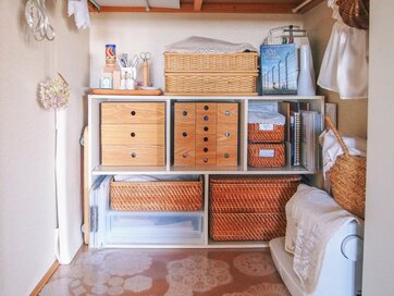 並べて、重ねてサイズぴったり！こまもの整理に頼れる無印良品の『MDF小物収納』